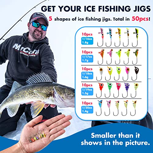 Trout Fishing Kit: PLUSINNO Ice Jigs + Tackle Box