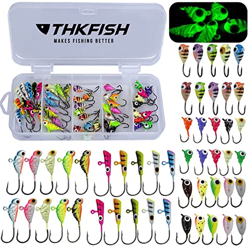 50Pcs/Box Walleye Jigs Set for Ice Fishing