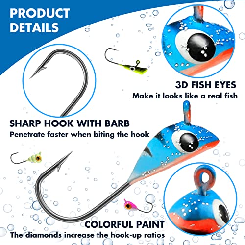Trout Fishing Kit: PLUSINNO Ice Jigs + Tackle Box