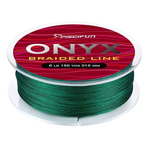 Piscifun Onyx Braid Line, 150Yd 6lb Green