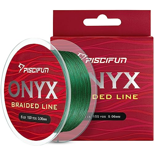 Piscifun Onyx Braid Line, 150Yd 6lb Green