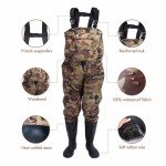 Waterproof Bootfoot 2-Ply Chest Waders for Fishing