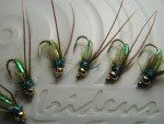 Irideus Olive Caddis Custom Fly for Trout
