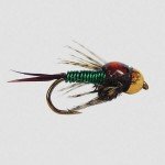 12 Bead Head Green Copper John Nymph Flies