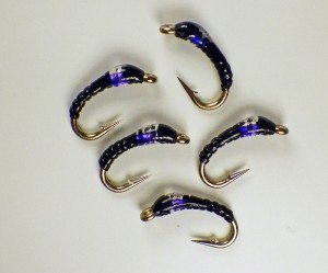 Bling Midge UV Black Nymphs for Trout Fishing