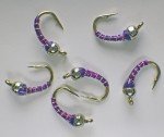Silver Purple Zebra Midge Tungsten Nymphs for Trout