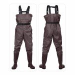 Waterproof Nylon PVC Fishing Chest Waders with Boots