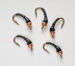 Copper Black Zebra Midge Tungsten Nymph Flies