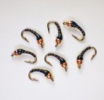 Copper Black Zebra Midge Tungsten Nymph Flies