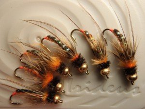 Irideus Timothy's Orange Caddis Trout Fishing Flies