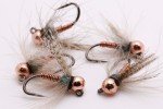 Tactical Copper Nymph Fishing Flies (#14, 6 pcs)