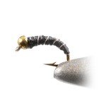 Black Zebra Midge Nymph Flies - 1 Dozen