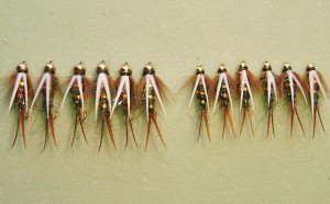 12 Electric Prince Bead Head Trout Nymphs