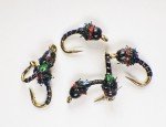 UV Black Mirage Frenchie Tungsten Nymphs for Trout