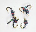 UV Black Mirage Frenchie Tungsten Nymphs for Trout