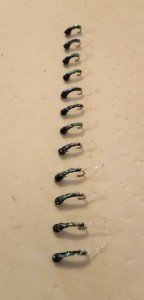 Black Zebra Midge Nymphs - 1 Dozen, Size 16-20
