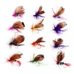 12 Pack Trout Fly Fishing Lures - Dry/Wet Flies