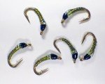 Olive Translucent Bling Midge Trout Fishing Flies