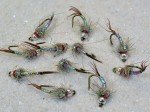 Brass Bead Rainbow Warrior Midge Nymph Flies