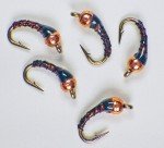 Root Beer Zebra Midge Tungsten Nymphs for Trout
