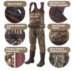 HISEA Waterproof Insulated Chest Waders for Fishing