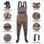 HISEA Waterproof Chest Waders with Cleated Boots