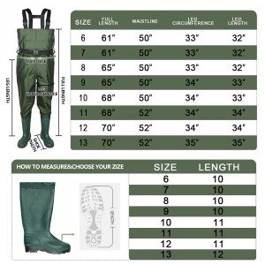 Waterproof Bootfoot Chest Waders for Trout Fishing