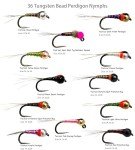 36 Tungsten Bead Perdigon Nymphs Trout Fly Assortment