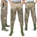 Foxelli Waterproof Camo Hip Waders for Trout Fishing