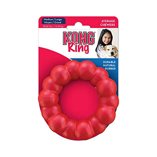 KONG Tough Rubber Ring Chew Dog Toy - Dental & Healthy Chew Behavior