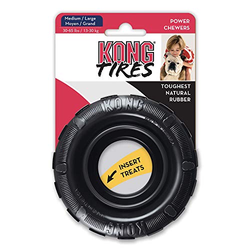 KONG Tires Chew Toy for Power Chewers - Medium/Large Dogs