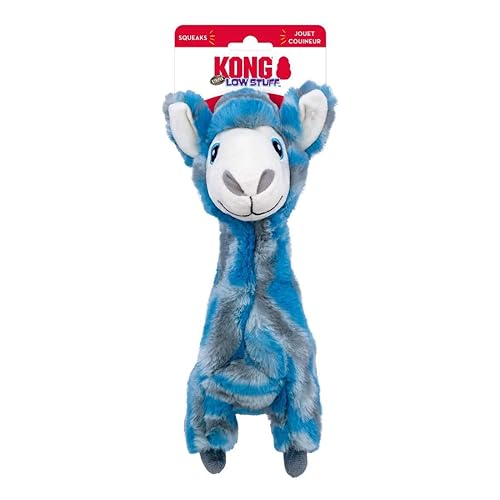 KONG Low Stuff Stripes Plush Llama Dog Toy