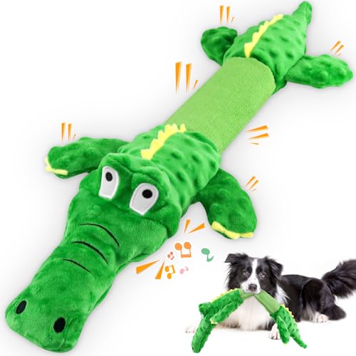 Durable Squeaky Plush, Tough Chew Tug Interactive Dog Toys