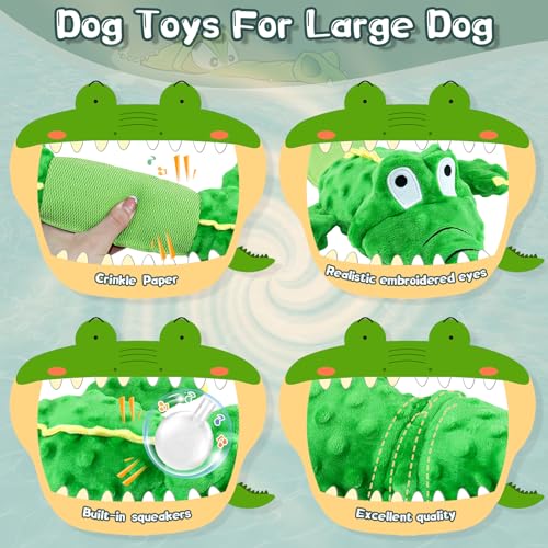Durable Squeaky Plush, Tough Chew Tug Interactive Dog Toys