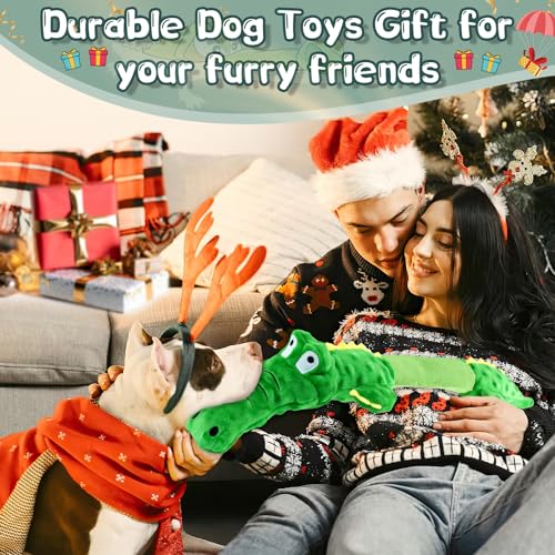 Durable Squeaky Plush, Tough Chew Tug Interactive Dog Toys