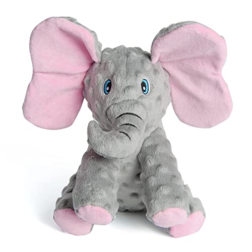 Durable Plush Elephant Dog Chew Toy for Medium-Large Breeds