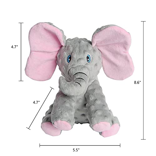Durable Plush Elephant Dog Chew Toy for Medium-Large Breeds