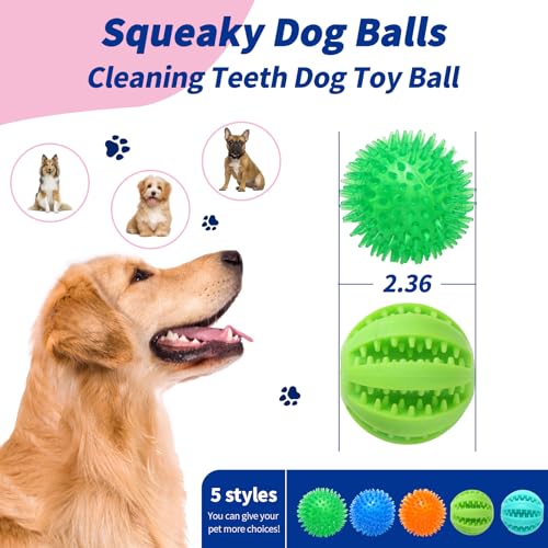 5 Pack Squeaky Dog Balls for Small/Medium Dogs
