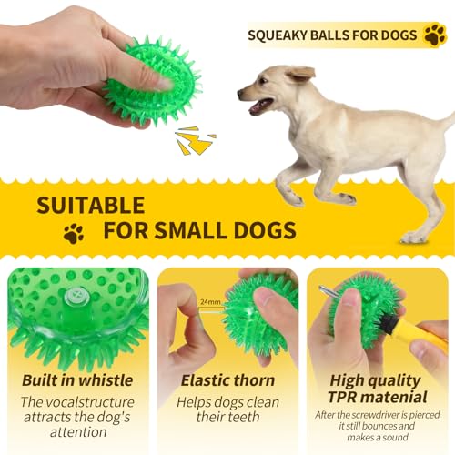 5 Pack Squeaky Dog Balls for Small/Medium Dogs