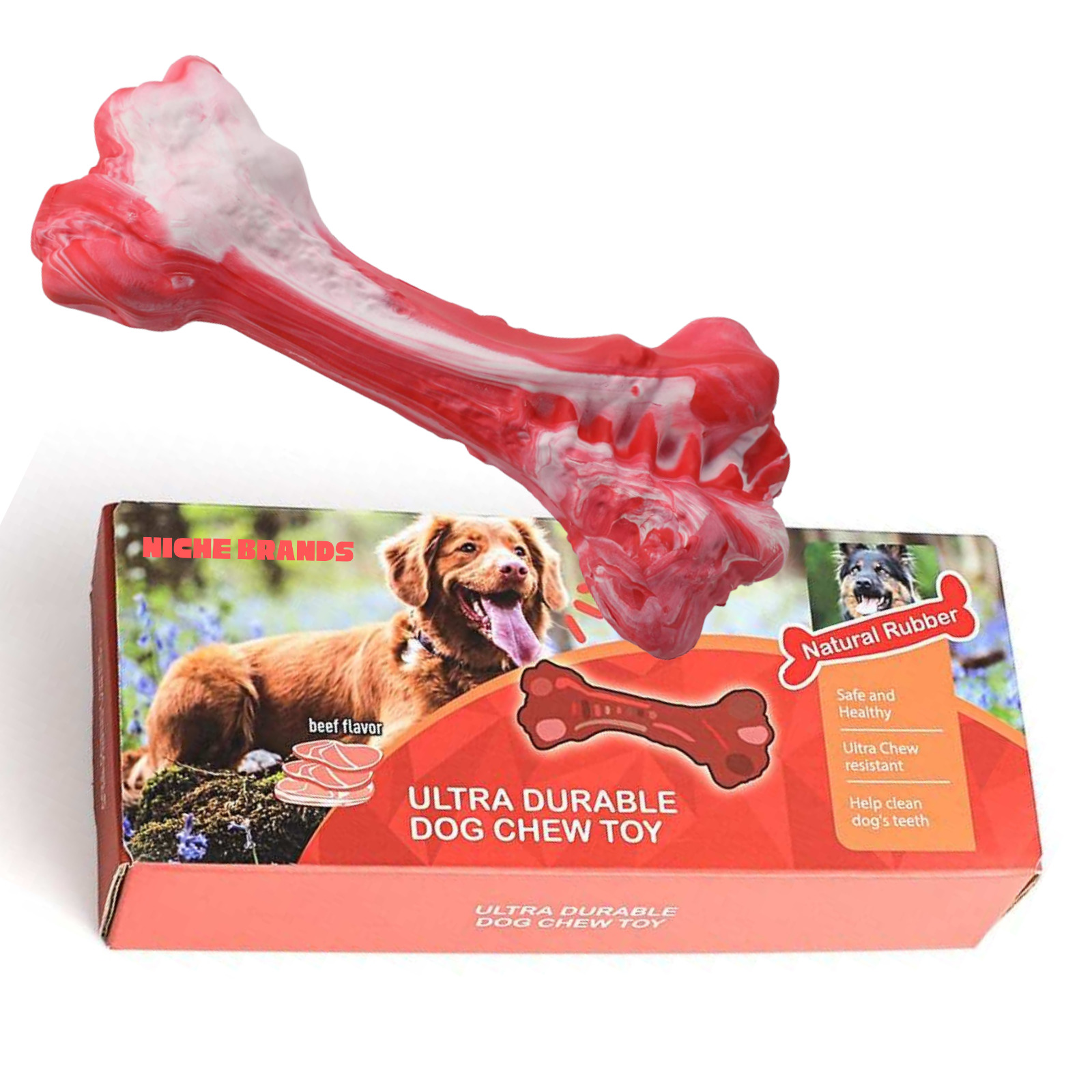 Indestructible Dog Chew Bone Toy for Aggressive Chewers
