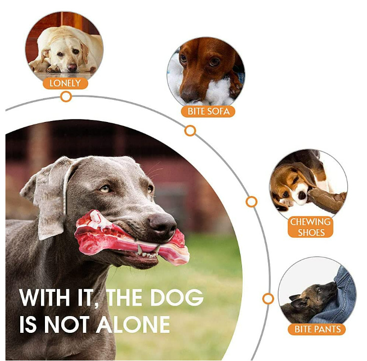 Indestructible Dog Chew Bone Toy for Aggressive Chewers