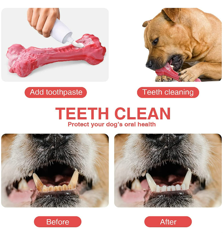 Indestructible Dog Chew Bone Toy for Aggressive Chewers