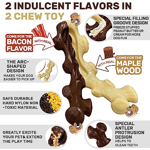 2-Pack Tough Dog Chew Toys for Aggressive Chewers