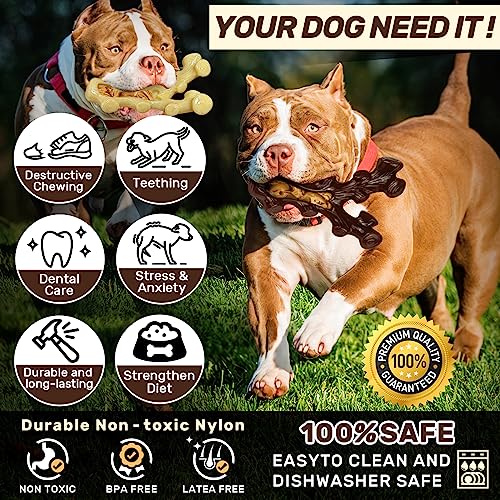 2-Pack Tough Dog Chew Toys for Aggressive Chewers