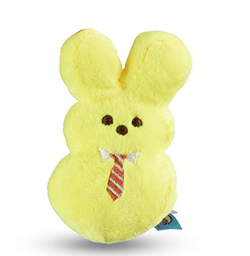Plush Yellow Bunny Squeaky Dog Toy | Small Sized