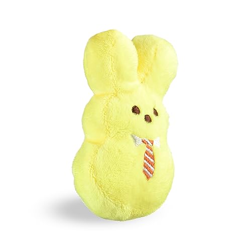 Plush Yellow Bunny Squeaky Dog Toy | Small Sized