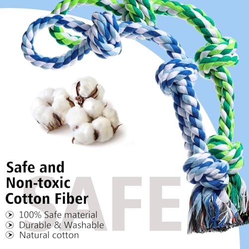 XIGOU Indestructible Dog Rope Chew Toys for Aggressive Chewers