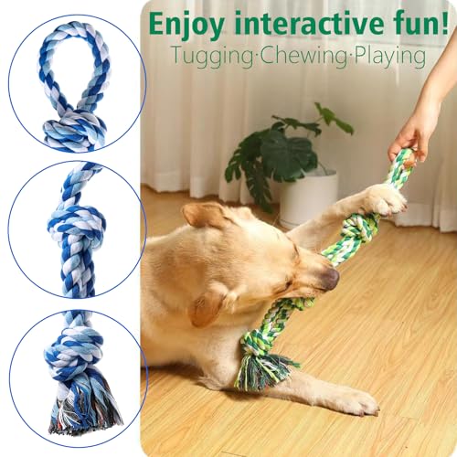 XIGOU Indestructible Dog Rope Chew Toys for Aggressive Chewers