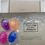 4 Pack Spiky Squeaker Football Toy for Dogs