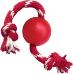 KONG Ball with Rope: Durable Fetch & Chew Toy